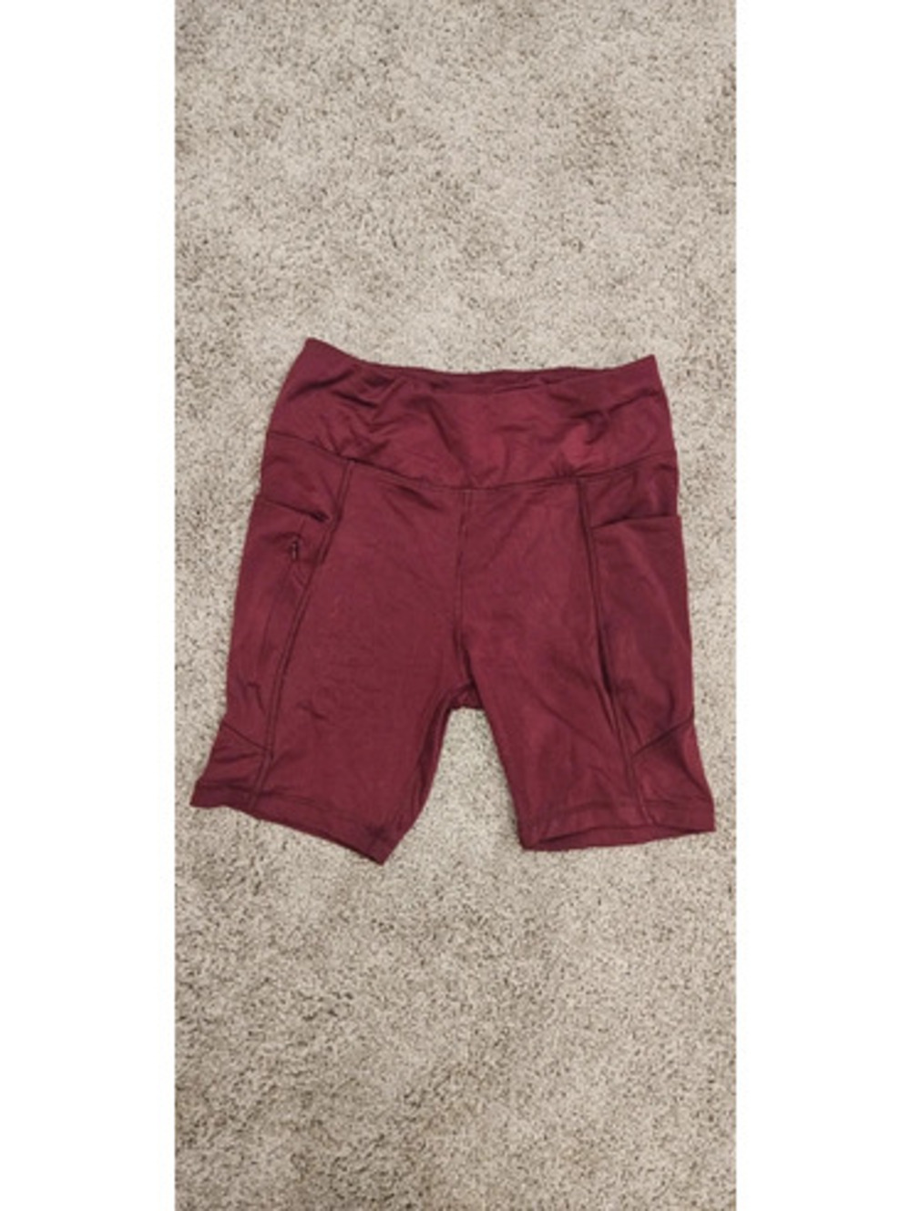 Avia Burgundy High-Waisted Bike Shorts Size 4–6